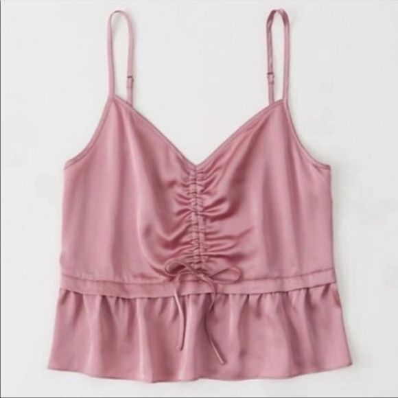 Sold on C🎉Abercrombie & fitch satin rose pink top - Picture 2 of 11